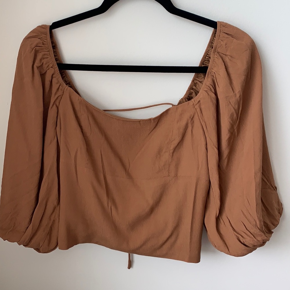 brown crop top